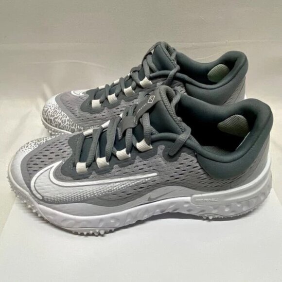 Nike Alpha Huarache Elite 4 Softball Turf Shoes Women's Size 7 Gray White EUC - Picture 13 of 15